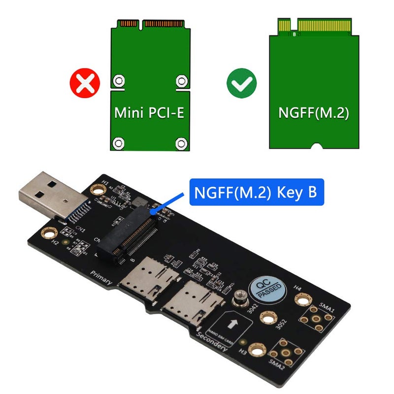 SUPERPLUS NGFF(M.2) to USB 3.0 Adapter with Dual Nano SIM Card Slot for 3G/4G/5G Module - Image 4
